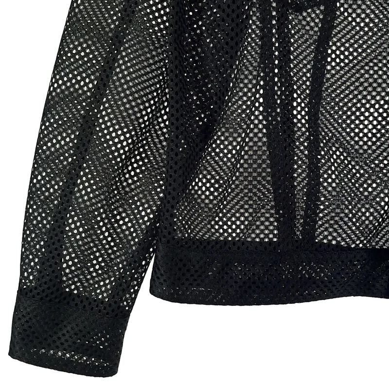 COMME des GARCONS HOMME DEUX / コムデギャルソンオムドゥ | 2025SS | gabardine mesh switching trucker jacket ウールギャバジン メッシュ 切替 トラッカー ジャケット | M | メンズ