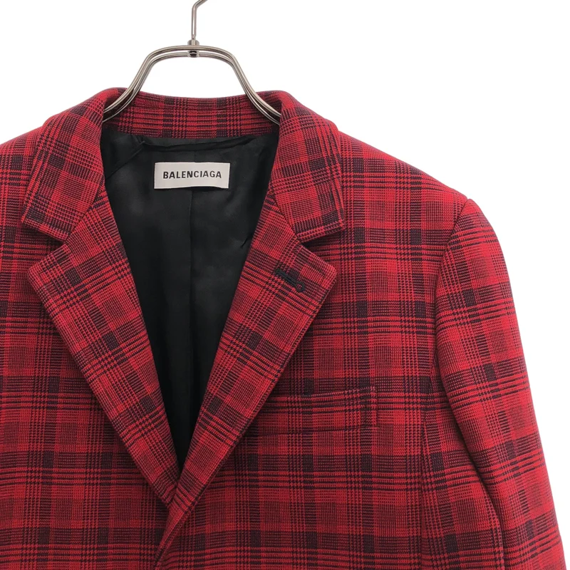 BALENCIAGA / バレンシアガ | チェックチェスターコート | 38 | レディース