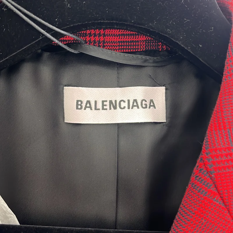 BALENCIAGA / バレンシアガ | チェックチェスターコート | 38 | レディース