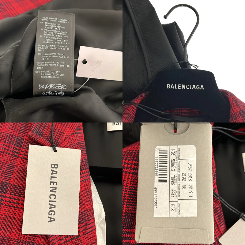 BALENCIAGA / バレンシアガ | チェックチェスターコート | 38 | レディース