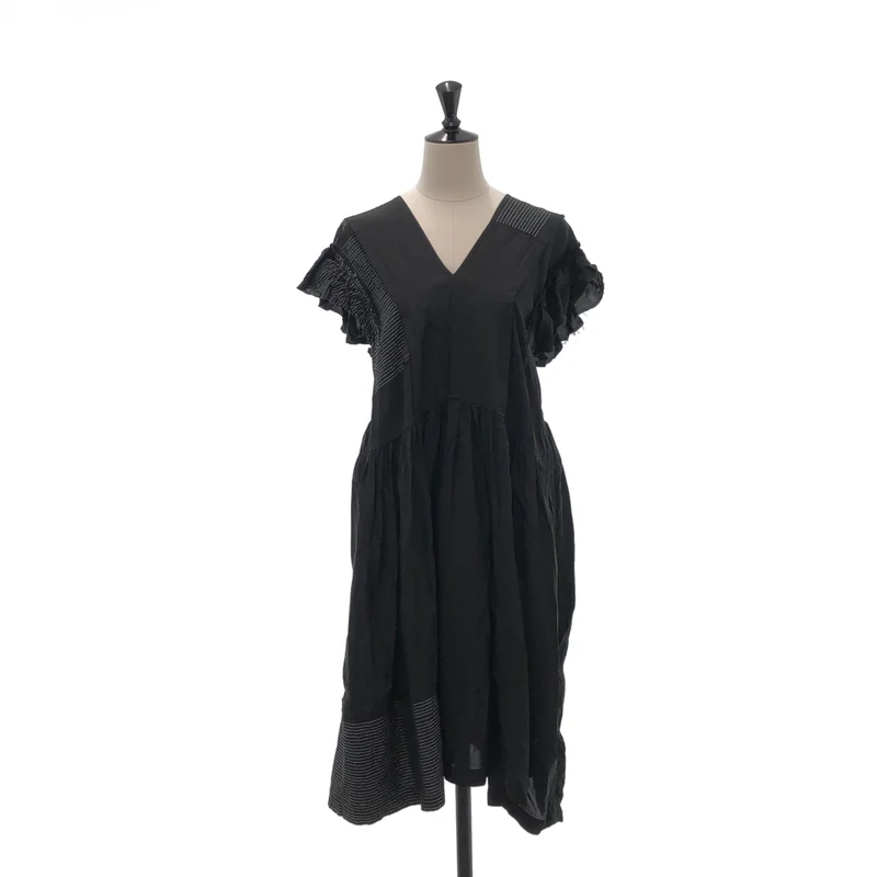 tricot COMME des GARCONS / トリココムデギャルソン | 2008SS | キュプラ 染色加工 ノースリーブ ギャザーワンピース | M | レディース