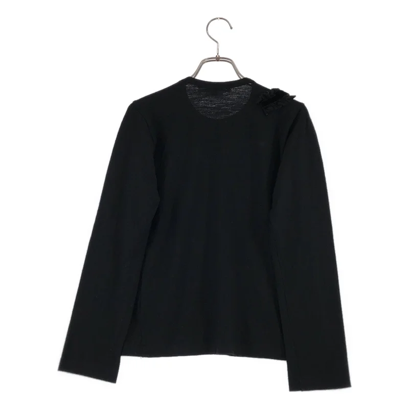 COMME des GARCONS COMME des GARCONS / コムコム | 2006AW | ウール フリル リボン装飾 クルーネックニット | SS | レディース