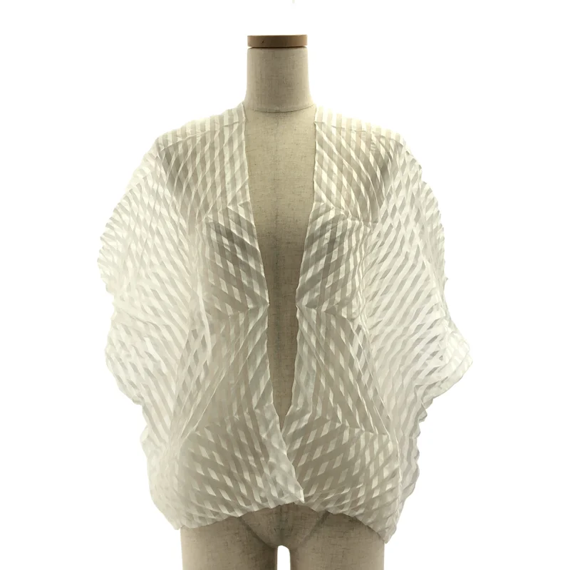 me ISSEY MIYAKE / ミーイッセイミヤケ | ジグザグ プリーツ シアー ボレロ |