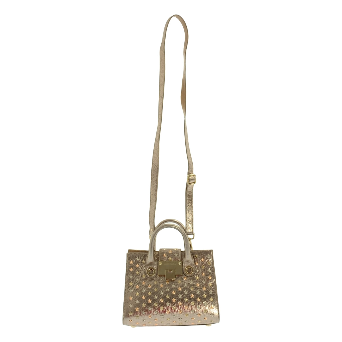JIMMY CHOO / ジミーチュウ | RAILEY ライリー / S 2way レザー スタッズ ショルダーバッグ | NUDE / LLIC MIX | レディース JIMMY CHOO / ジミーチュウ | RAILEY ライリー / S 2way レザー