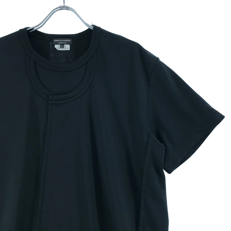 COMME des GARCONS HOMME PLUS / コムデギャルソンオムプリュス | 2020AW | ポリエステル ダブルレイヤード Tシャツ | L | メンズ
