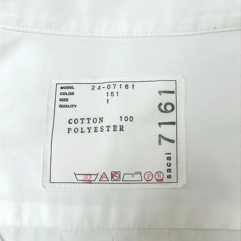 sacai / サカイ | 2024SS | Thomas Mason / Cotton Poplin Shirt コットン ポプリンシャツ | 1 | レディース