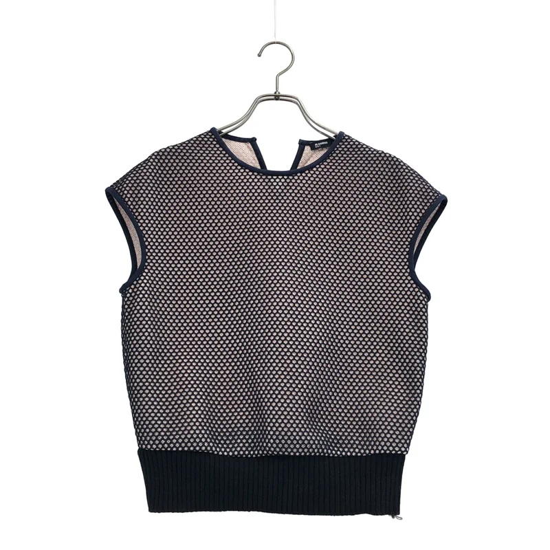 JIL SANDER NAVY / ジルサンダーネイビー | メッシュ ノースリーブニット | 34 | レディース