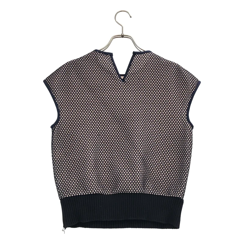 JIL SANDER NAVY / ジルサンダーネイビー | メッシュ ノースリーブニット | 34 | レディース