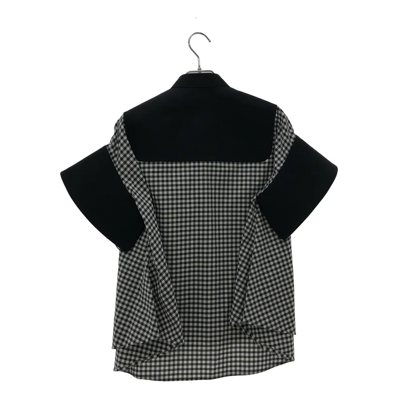 THE RERACS / ザリラクス | 2026SS | コットン ワイド カフス チェックブラウス | 36 | レディース