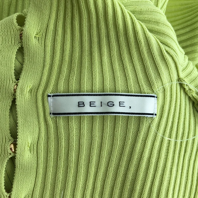 BEIGE， / ベイジ | コットン混 バックスリット ノースリーブ ニットワンピース | 2 | レディース