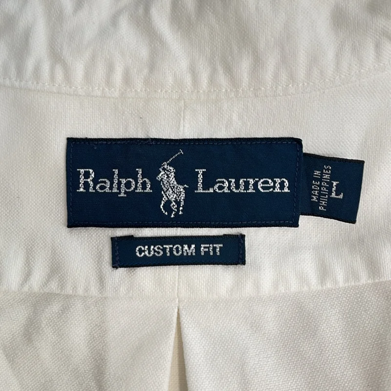 RALPH LAUREN / ラルフローレン | CUSTOM FIT コットン バンドカラーシャツ | L | メンズ