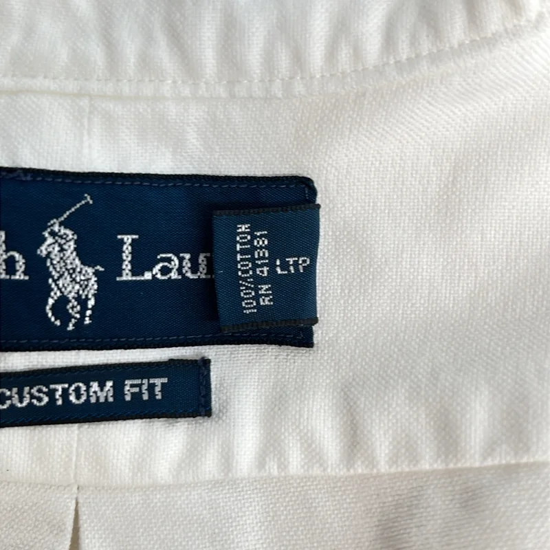RALPH LAUREN / ラルフローレン | CUSTOM FIT コットン バンドカラーシャツ | L | メンズ