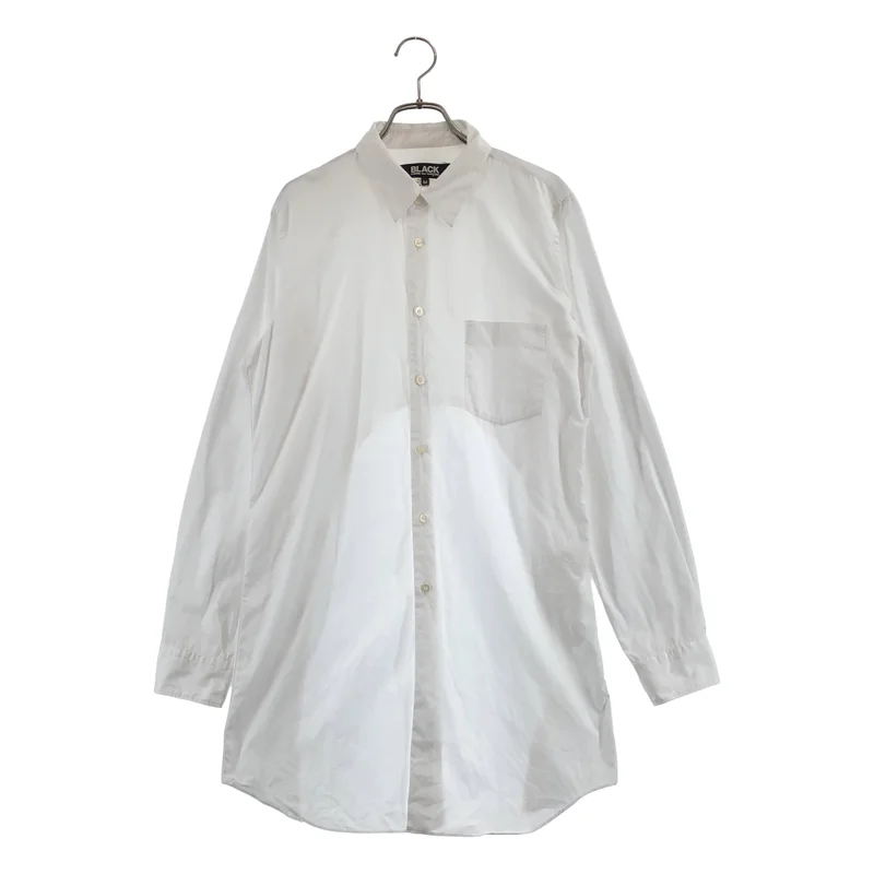 BLACK COMME des GARCONS / ブラックコムデギャルソン | 2021SS | コットン カッティング ロングシャツ | M | メンズ