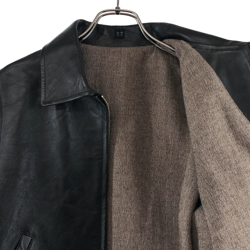 TAIGA TAKAHASHI / タイガタカハシ | lot802 Crossack Leather jacket レザージャケット | 36 | メンズ