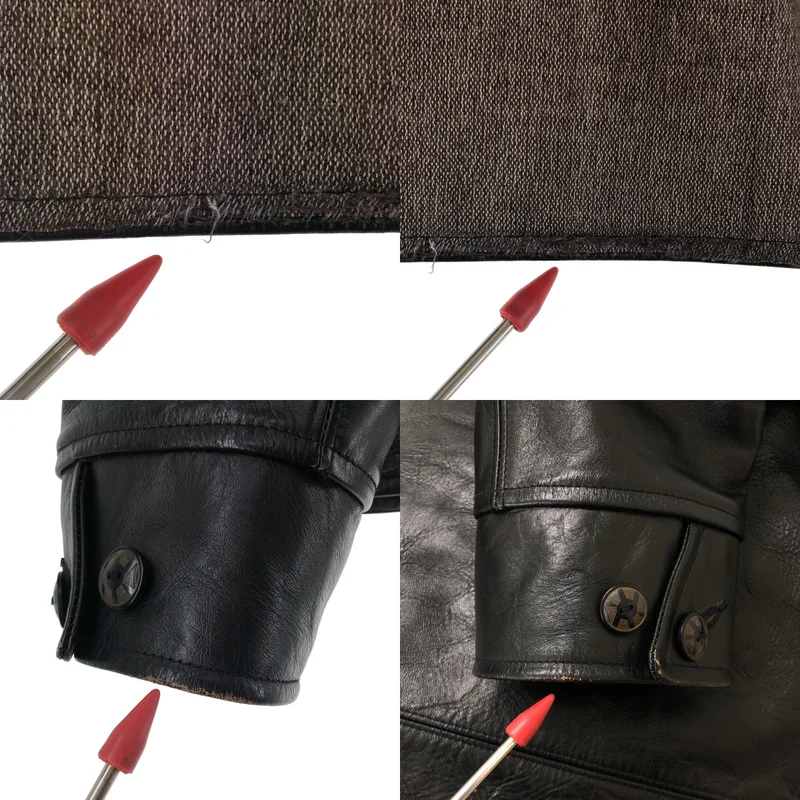 TAIGA TAKAHASHI / タイガタカハシ | lot802 Crossack Leather jacket レザージャケット | 36 | メンズ