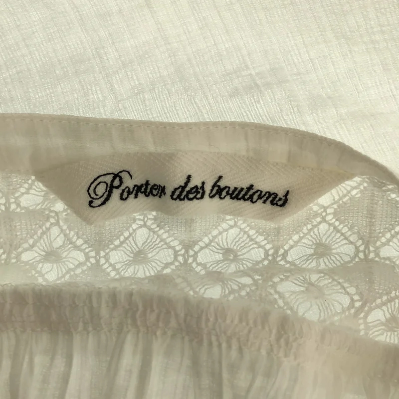 PORTER DES BOUTONS / ポルテデブトン | バンドカラー ギャザーシャツ |