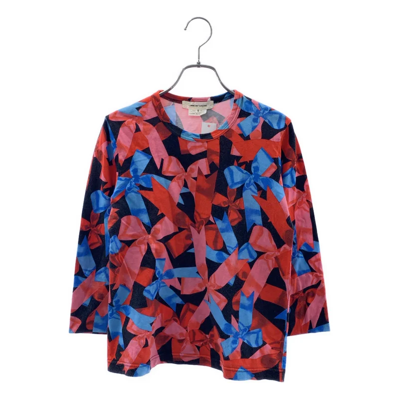 COMME des GARCONS / コムデギャルソン | 2013AW | コットン 総柄 リボン カットソー | S | レディース