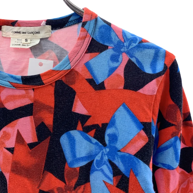 COMME des GARCONS / コムデギャルソン | 2013AW | コットン 総柄 リボン カットソー | S | レディース