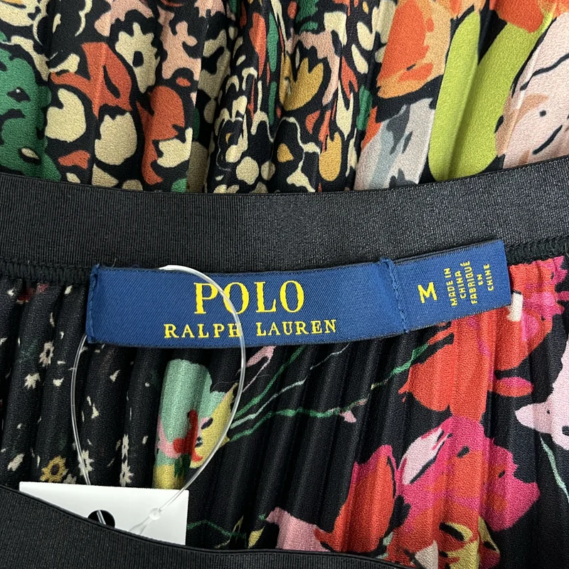 POLO RALPH LAUREN / ポロラルフローレン | 総柄 フラワー プリーツ スカート | M | レディース