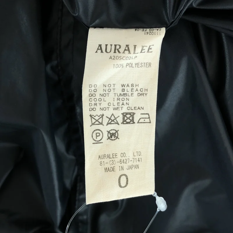 AURALEE / オーラリー | SUPER LIGHT POLYESTER SOUTIEN COLLAR COAT / スーパーライトポリエステル ステンカラーコート | 0 | レディース
