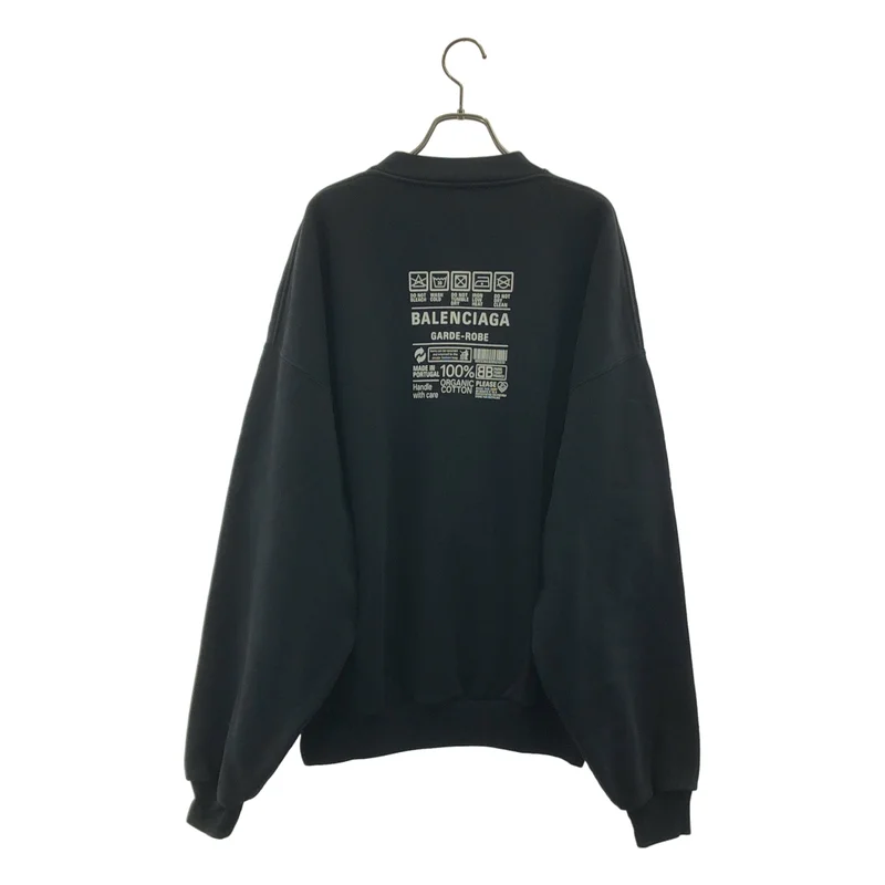 美品✨BALENCIAGA バックプリントスウェット オーバーサイズ トップス BALENCIAGA / バレンシアガ | 2023SS | ケアラベル バックプリント