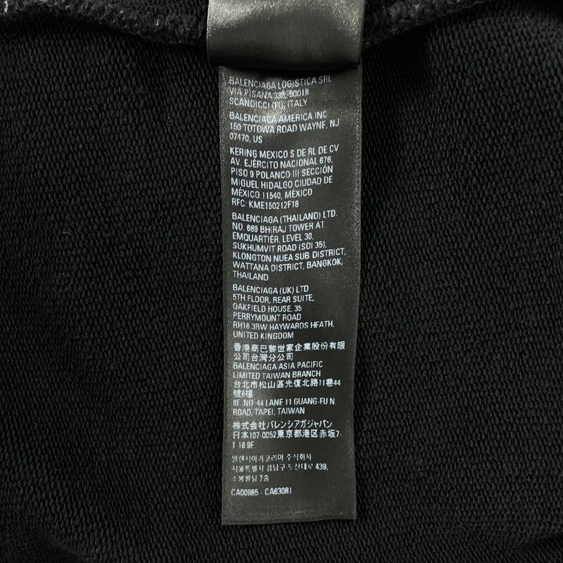 BALENCIAGA / バレンシアガ | 2023SS | ケアラベル バックプリントクルーネックスウェット | S | メンズ