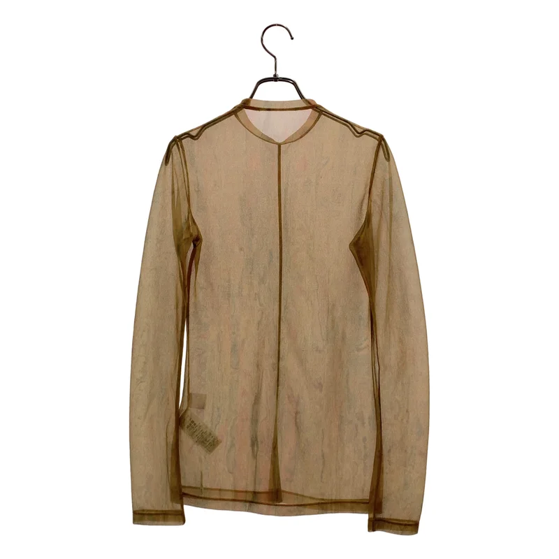 Mame Kurogouchi / マメクロゴウチ | Marble Print Sheer Jersey Crew Neck Top カットソー | 1 | レディース