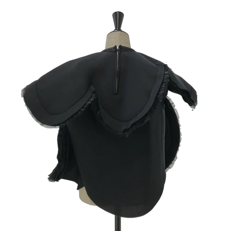 COMME des GARCONS / コムデギャルソン | 2018AW | フリルレース 変形 ケープトップス | S | レディース