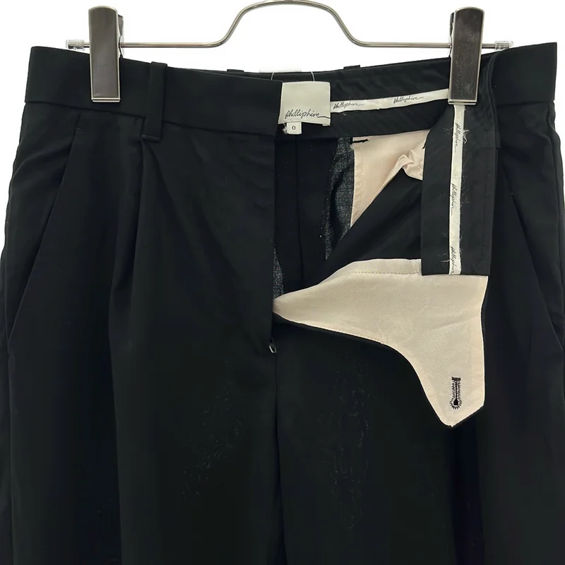 3.1 Phillip Lim / スリーワンフィリップリム | ウールストレッチ タックテーパードパンツ | 0 | レディース
