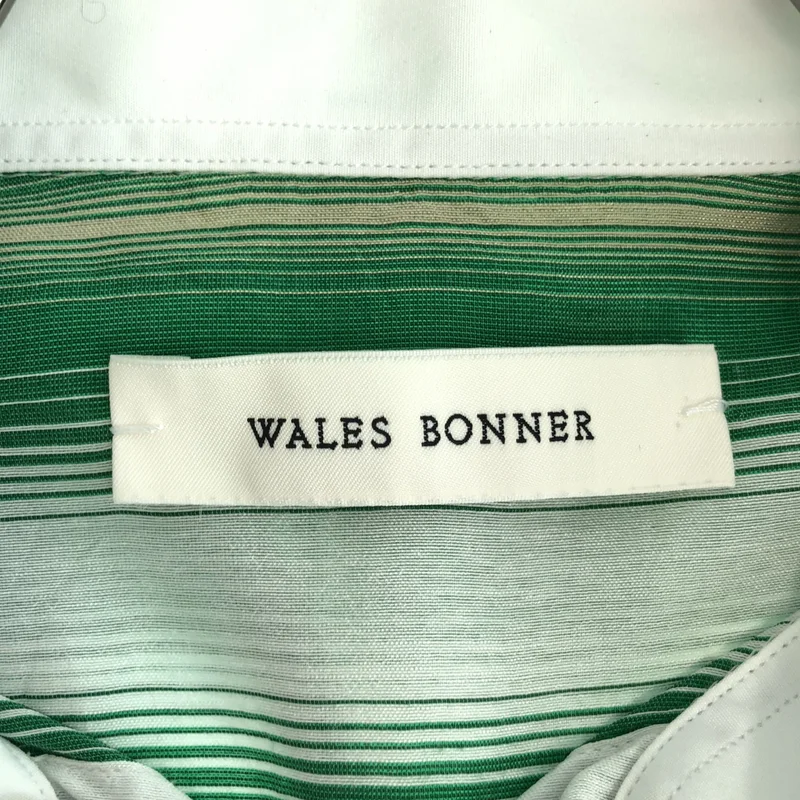WALES BONNER / ウェールズボナー | レーヨン シルク ストライプシャツ | 38 | レディース