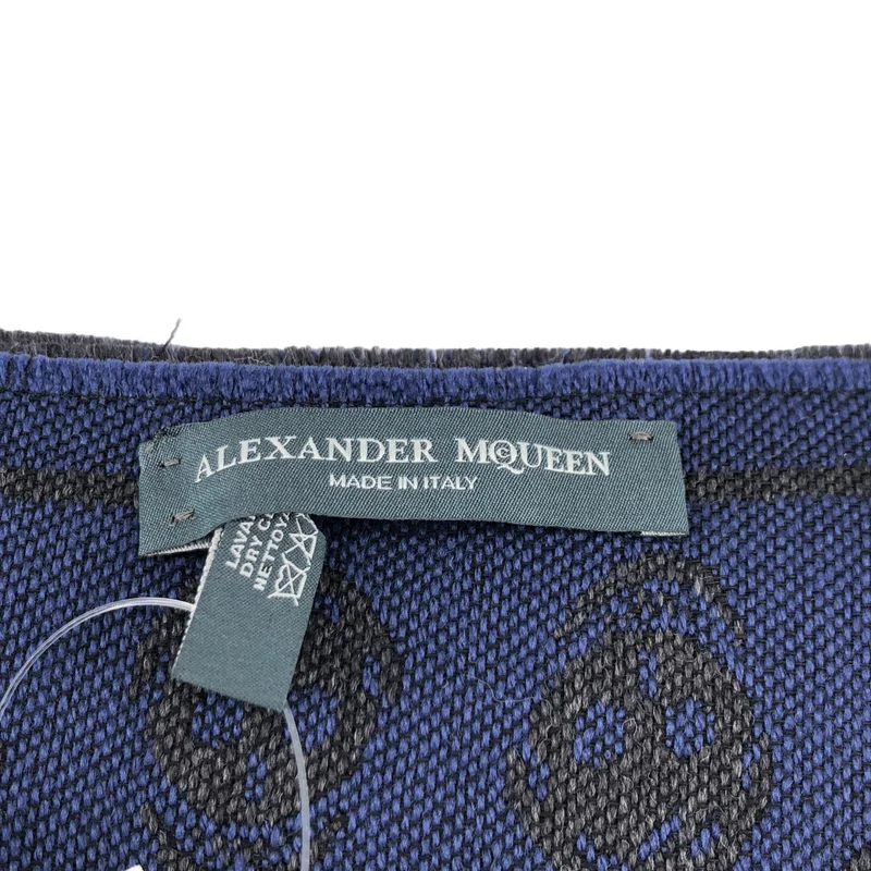 ALEXANDER MCQUEEN / アレキサンダーマックイーン | ウール スカル ジャガード フリンジマフラー |