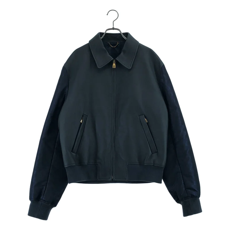 Louis Vuitton / ルイヴィトン | レザー モノグラム切替 ブルゾン ジャケット | 48 | メンズ
