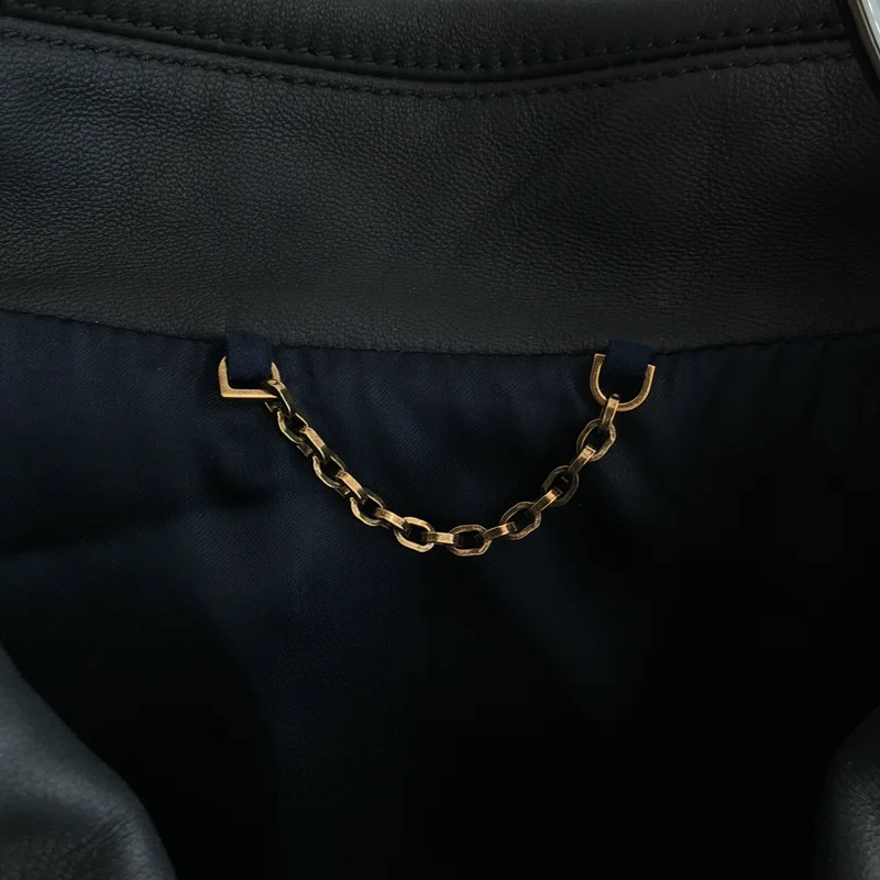 Louis Vuitton / ルイヴィトン | レザー モノグラム切替 ブルゾン ジャケット | 48 | メンズ