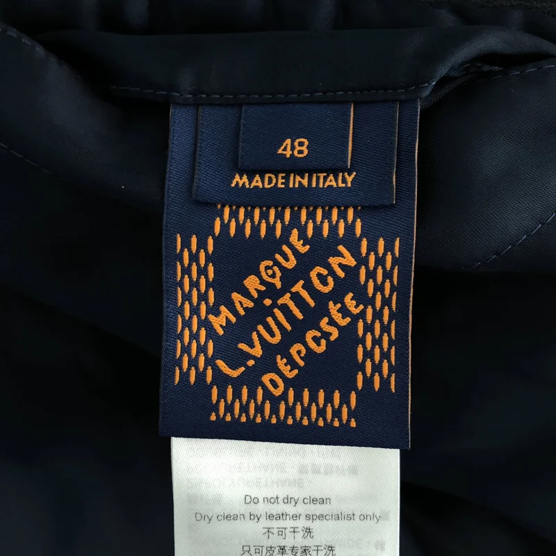 Louis Vuitton / ルイヴィトン | レザー モノグラム切替 ブルゾン ジャケット | 48 | メンズ