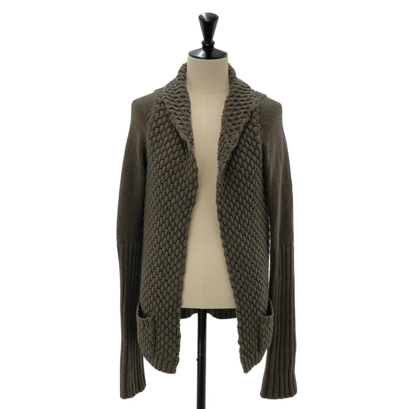 Rick Owens / リックオウエンス | アルパカ シルク ボタンレス ロングリブ ニットカーディガン | S | メンズ