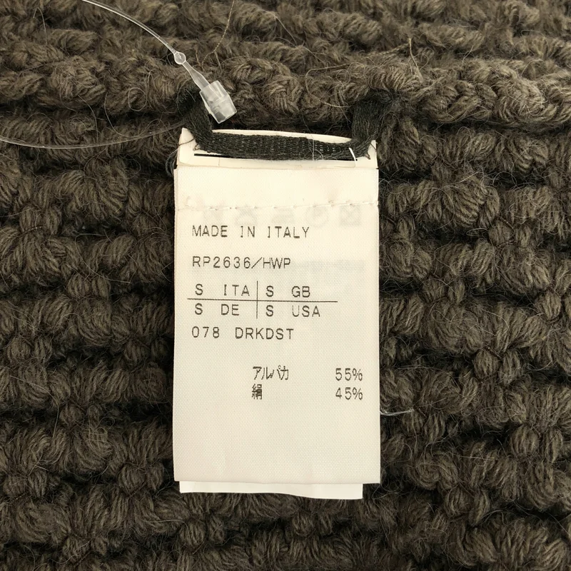 Rick Owens / リックオウエンス | アルパカ シルク ボタンレス ロングリブ ニットカーディガン | S | メンズ