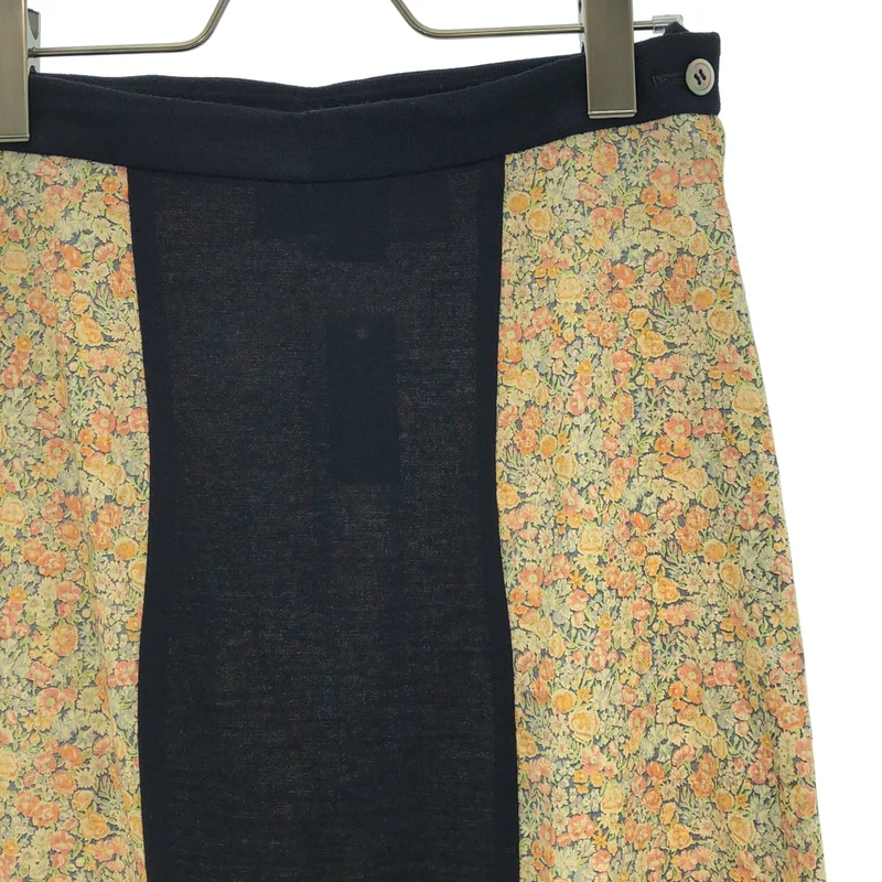 tricot COMME des GARCONS / トリココムデギャルソン | 1997SS | コットン フラワープリント 切替 スカート | M | レディース