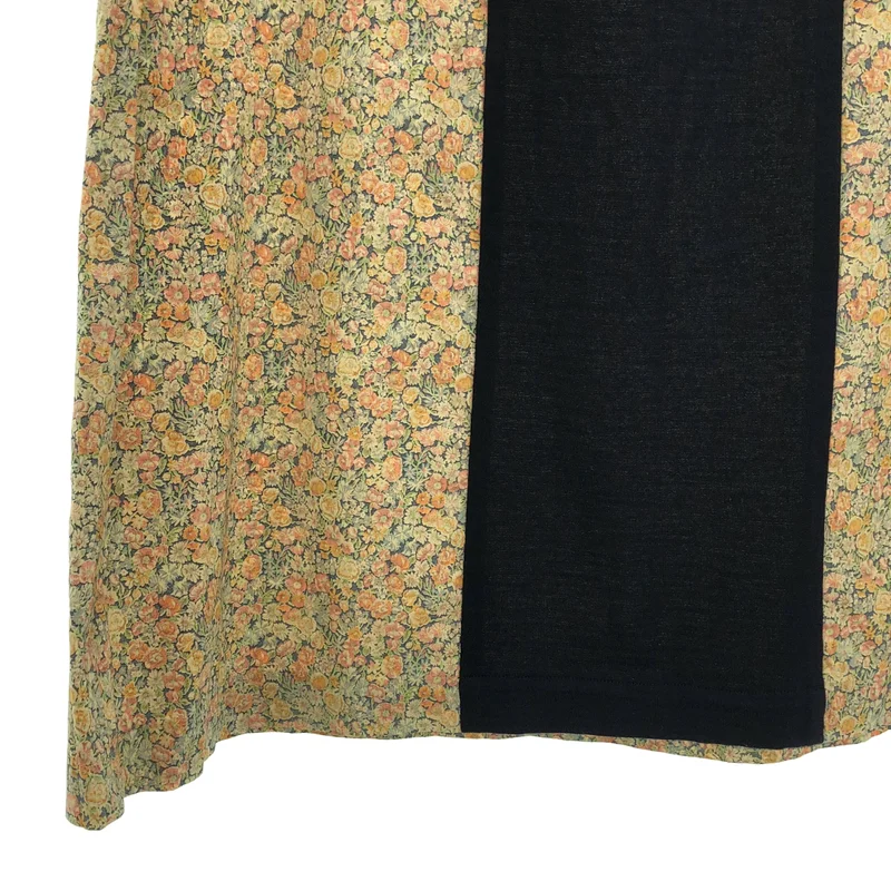 tricot COMME des GARCONS / トリココムデギャルソン | 1997SS | コットン フラワープリント 切替 スカート | M | レディース