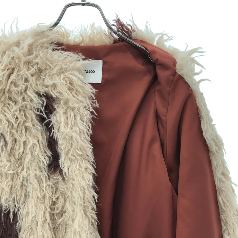 NOUNLESS / ナウンレス | PERMANENT FAKE FUR COAT パーマフェイクファーコート | 1 | レディース