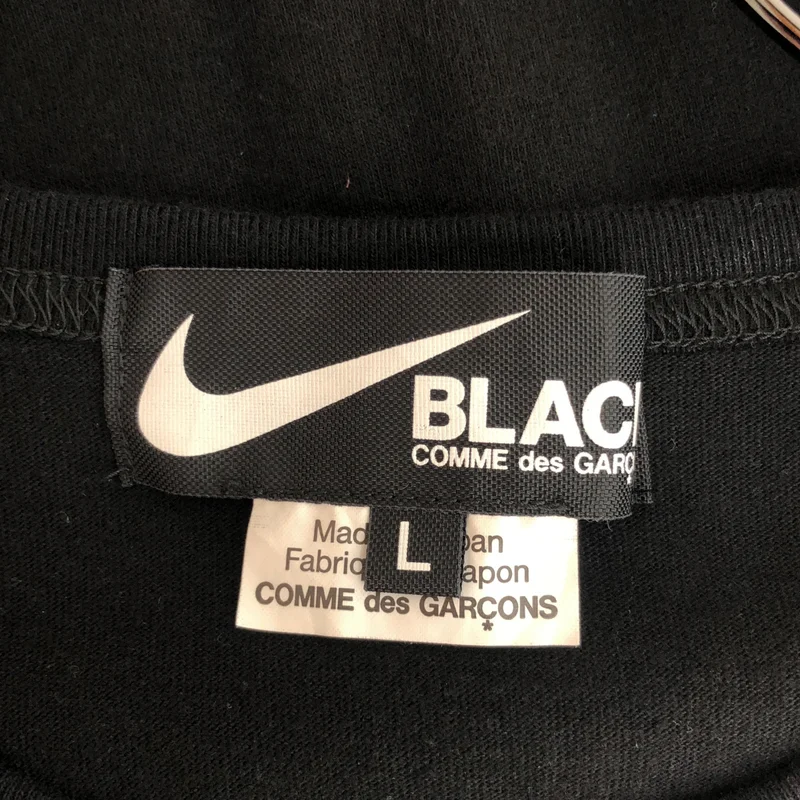 BLACK COMME des GARCONS / ブラックコムデギャルソン | 2025SS | × NIKE 綿天竺  メッセージプリント Tシャツ 1O-T104 | L | メンズ