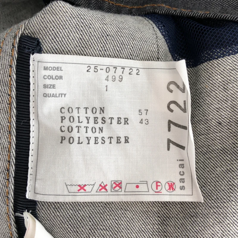 sacai / サカイ | 2025SS | Denim × Knit Pullover ニット ドッキング デニムブラウス | 1 | レディース