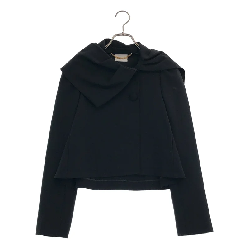 MOSCHINO / モスキーノ | アシンメトリーカラー ショートジャケット | 40 | レディース