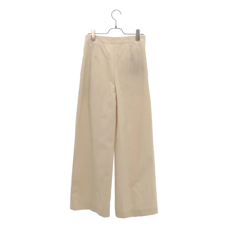 JIL SANDER / ジルサンダー | コットンチノ ベルクロ タック ワイドパンツ | 32 | レディース