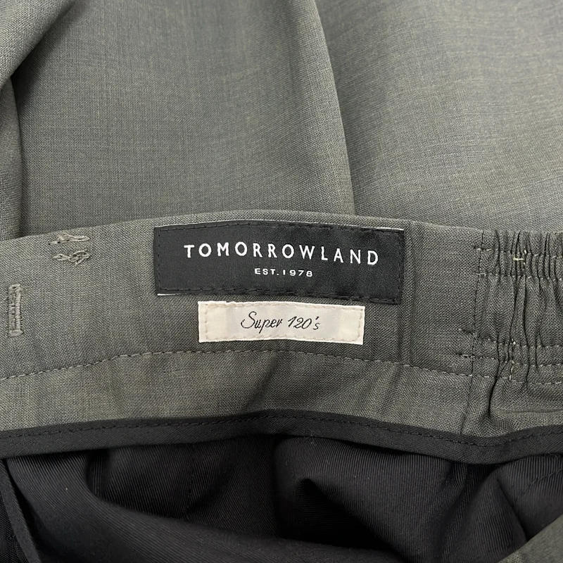 TOMORROWLAND / トゥモローランド | 2025SS | コットンナイロンシャンブレー 1プリーツ イージースラックス パンツ | XS | メンズ