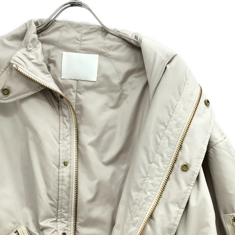Mame Kurogouchi / マメクロゴウチ | 2025SS | Cording Embroidery Collarless Flight Jacket エンブロイダリー フライトジャケット | 1 | レディース