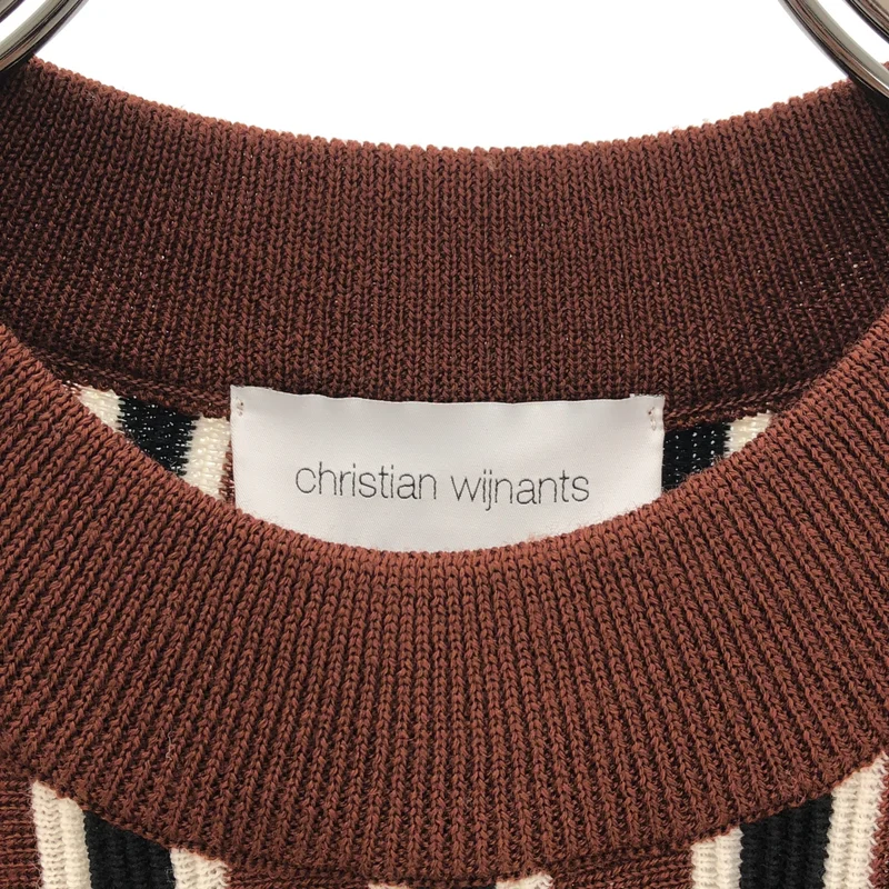 Christian Wijnants / クリスチャンワイナンツ | オーバーサイズ ストライプ ニット | XS | レディース