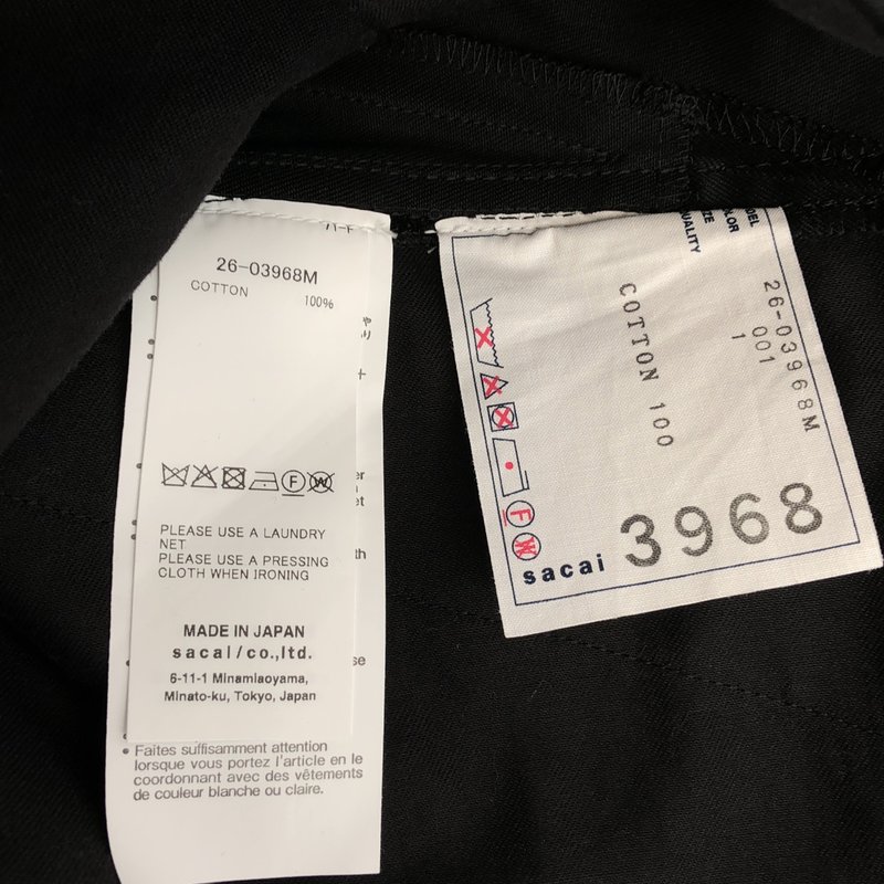 sacai / サカイ | Cotton Chino Pants パンツ 26-03968M | 1 | メンズ