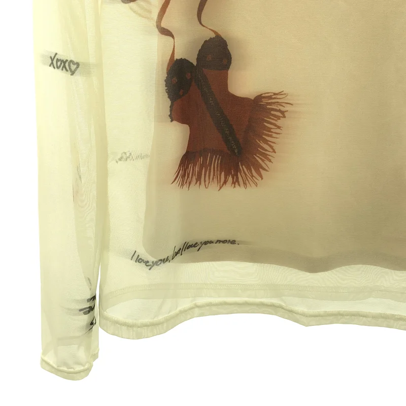 AMERI / アメリ | × LITTLE FUNNY FACE / SHEER TOP / シアートップス | F | レディース