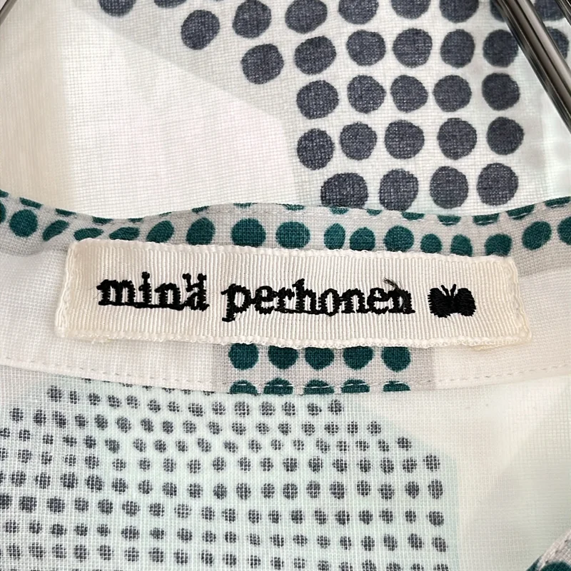 mina perhonen / ミナペルホネン | 2023SS | puuhua コットン 総柄 バンドカラー 半袖シャツ | 36 | レディース