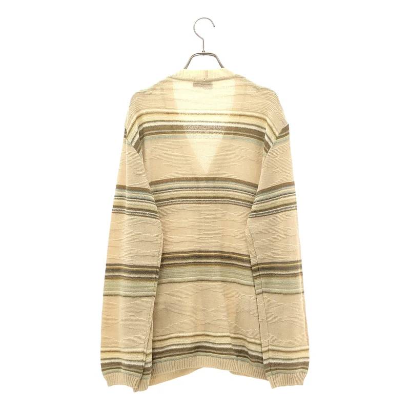 MISSONI / ミッソーニ | コットン リネン混 マルチボーダー ニットカーディガン | 1 | メンズ